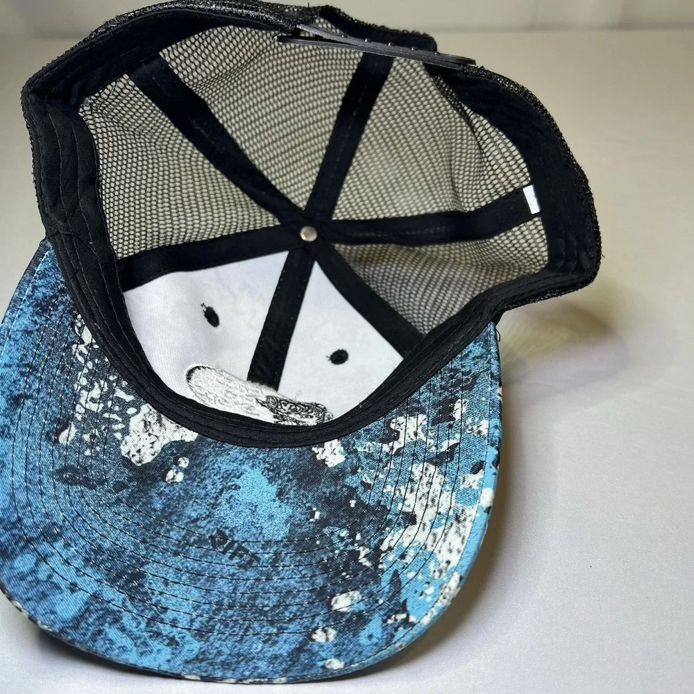 Bass Pro Shops Ocean Digital Camo Water Adjustable Strapback OSFM Hat‎ Cap Blue